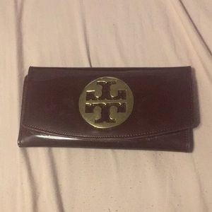 Never used maroon wallet with check and card holder